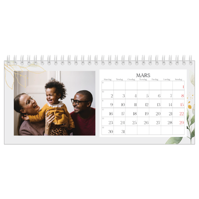 Bordkalendere — Naturlig akvarell [Mars]