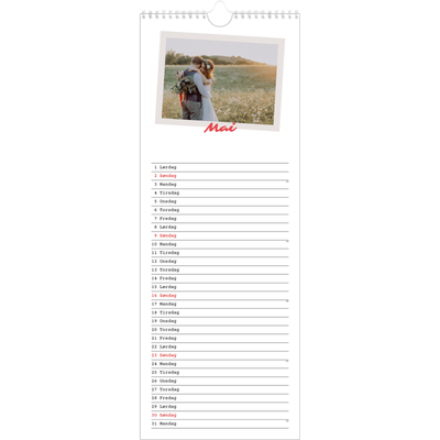 Fotokalender smal  — Signert trykk [Mai]