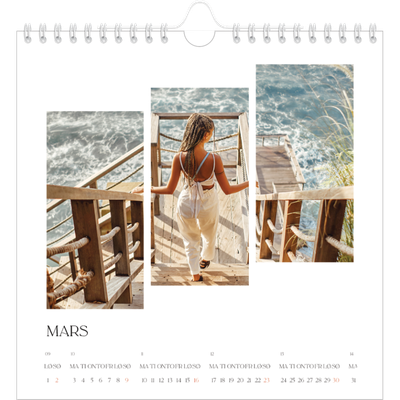 Månedskalender kvadratisk — Reisebilder [Mars]