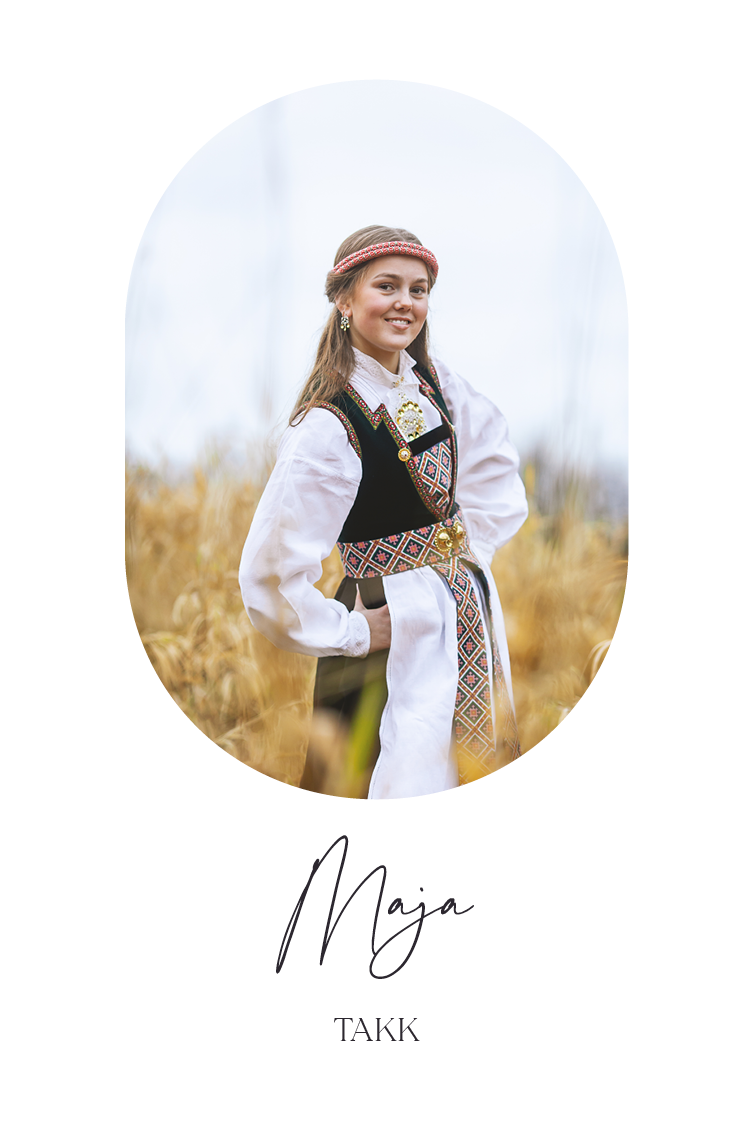 Takkekort — Moderne oval ramme