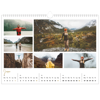 Fotokalender A3 — Håndskrevet måned