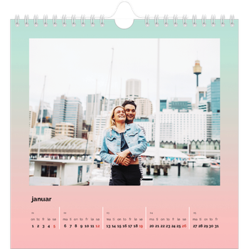 Fotokalender Kvadratisk — Pastelltoner