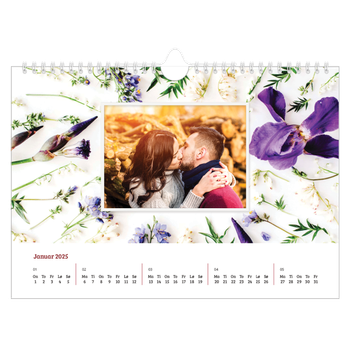 Fotokalender A4 — Blomsterbakgrunn