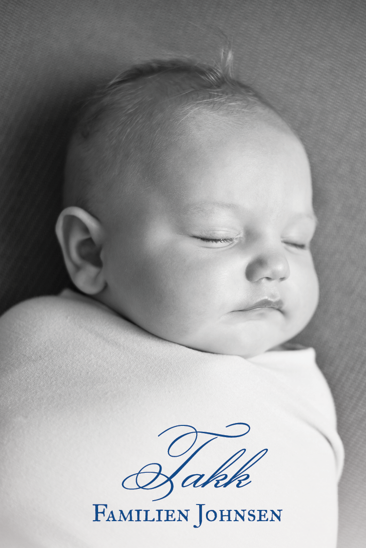 Takkekort — Blå dis