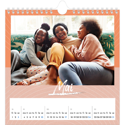 Månedskalender kvadratisk — Fargerik kalender [kalender-forside]