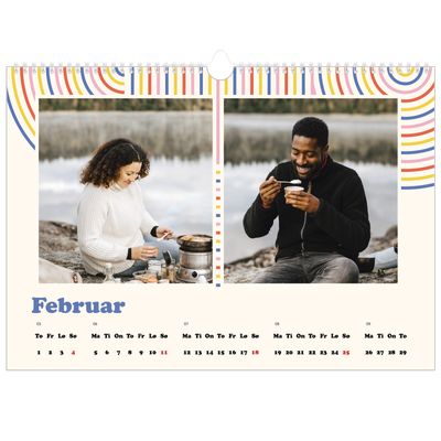 Fotokalender A3 — Retro striper [Februar]