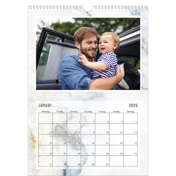 Fotokalender A3 — Marmorbakgrunn