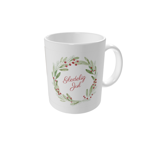 Kopp med bilde — Julekrans