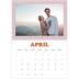 Fotokalender A4 dobbel (30 x 40 cm) — Retro rammer [April]