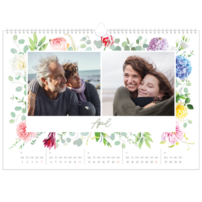 Fotokalender A3 — Klassiske blomster [April]