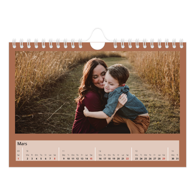 Fotokalender A5 — Kalender i jordtoner [Mars]