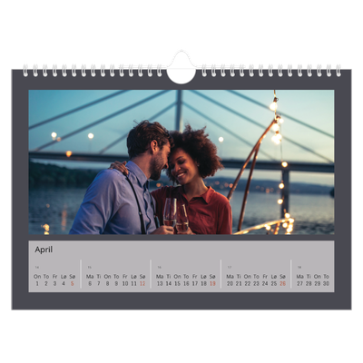 Fotokalender A4 — Stilrene farger [April]