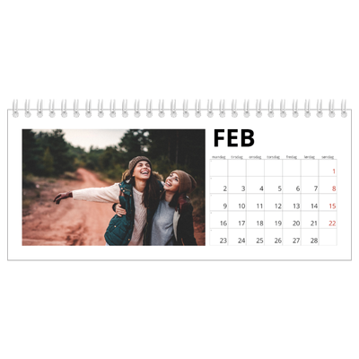 Bordkalendere — Hvit kalender [Februar]