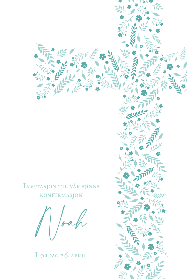 Invitasjoner — Blomsterkors teal