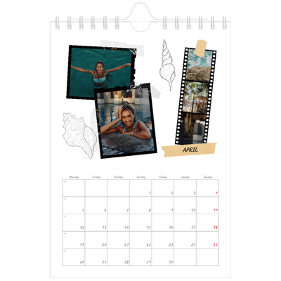 Fotokalender A5 — Scrapbook stil [April]
