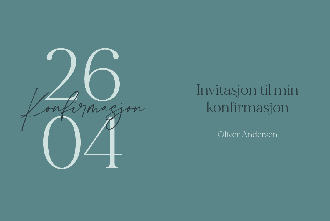 Invitasjoner — Moderne og teal