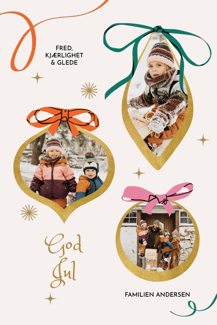 Fotokort — Kuler med sløyfer