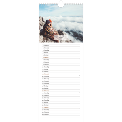 Fotokalender smal  — Klassisk kalender [April]