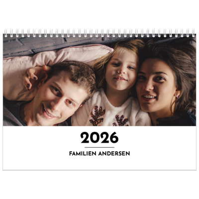 Fotokalender A4 dobbel (30 x 40 cm) — Bokstav i fokus [kalender-forside]