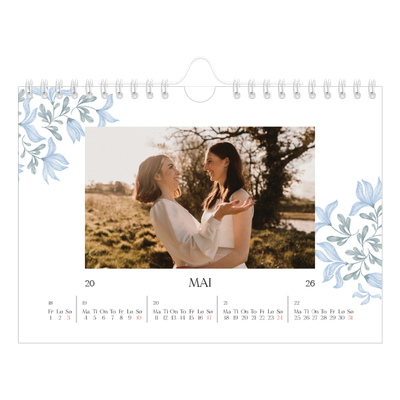 Fotokalender A5 — Elegant blomstret [kalender-forside]