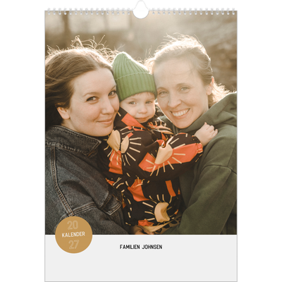A3 Månedskalender — Fotoklistremerke [kalender-forside]