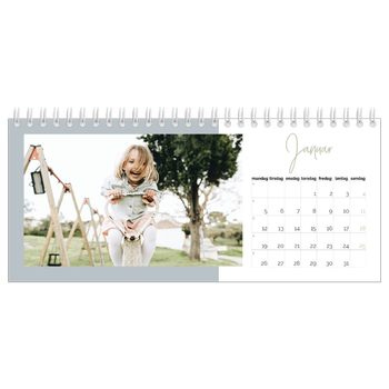 Bordkalender med foto — Kalender i jordfarger