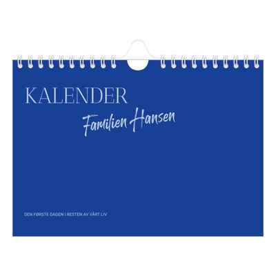 Fotokalender A5 — Klassisk kobolt [kalender-forside]