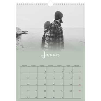 Fotokalender A3 — Grønn gradering