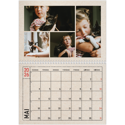 Fotokalender A4 dobbel (30 x 40 cm) — Stempeleffekt [kalender-forside]