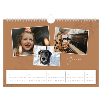 Fotokalender A4 — Jordnært design