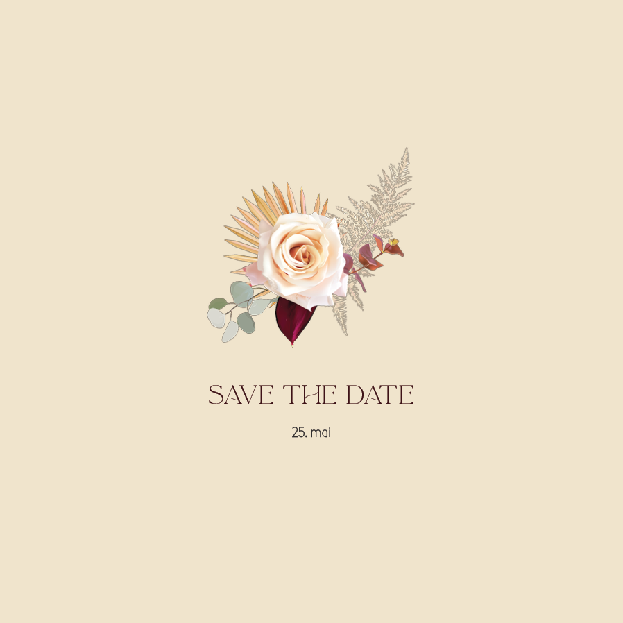 Save the date — Boho bryllup