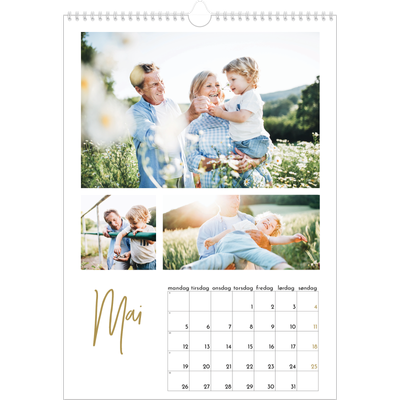 A3 Månedskalender — Håndskrevet måned [kalender-forside]