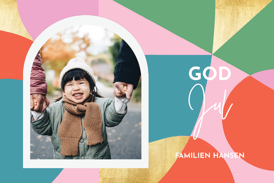 Fotokort — Fargerik Jul