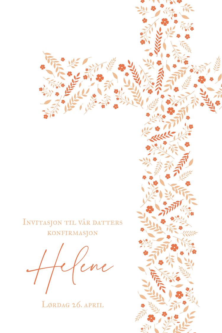 Invitasjoner — Blomsterkors fersken