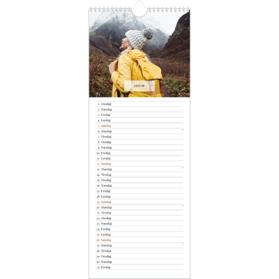 Fotokalender smal  — Klassisk kalender [Januar]