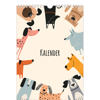 Fotokalender A4 (20 x 30 cm) — Hundepoter og kruseduller [kalender-forside]