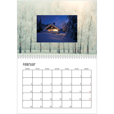 Fotokalender A4 dobbel (30 x 40 cm) — Tilbake til naturen [Februar]