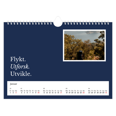 Fotokalender A4 — Redaksjonell Jord [Januar]