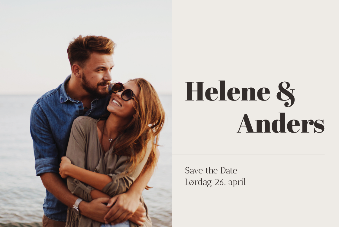 Save the date — Vertikal nanvpalte