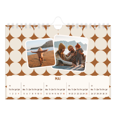 Fotokalender A5 — Retro mønstre [kalender-forside]