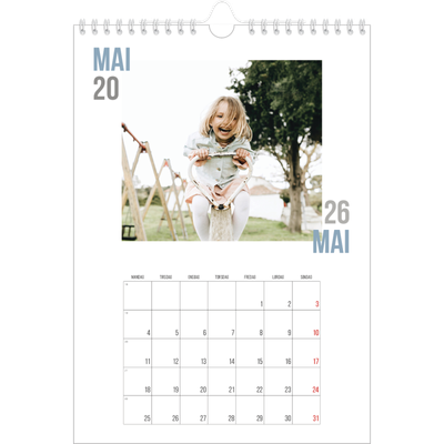 Fotokalender A4 (20 x 30 cm) — Dublett tekst [kalender-forside]