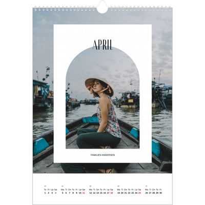 A3 Månedskalender — Den åpne buen [April]