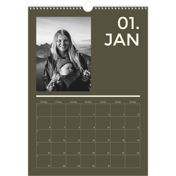 Fotokalender A3 — Moderne og dristig