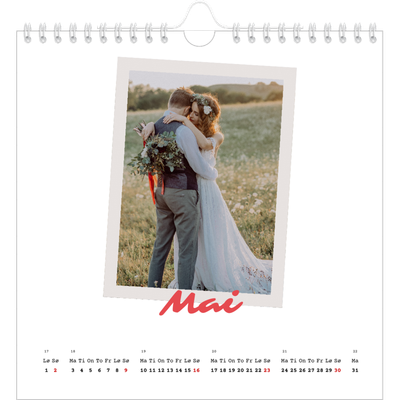 Månedskalender kvadratisk — Signert trykk [Mai]