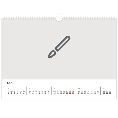 Fotokalender A3 — Design selv [April]