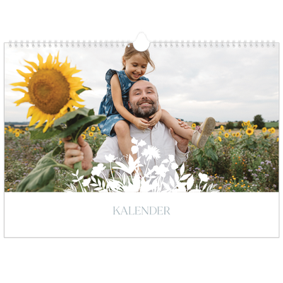 Fotokalender A3 — Blomstermotiv [kalender-forside]