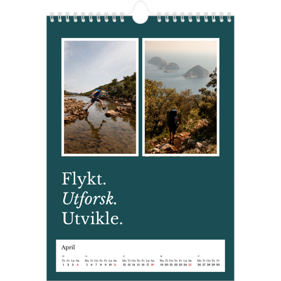Fotokalender A4 (20 x 30 cm) — Redaksjonell Jord [April]