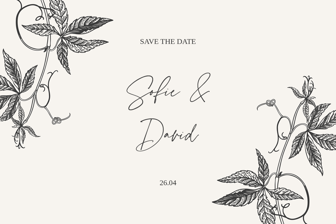 Save the date — Blekk & blomst