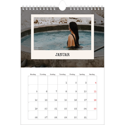 Fotokalender A4 (20 x 30 cm) — Portrettredigeringen [Januar]