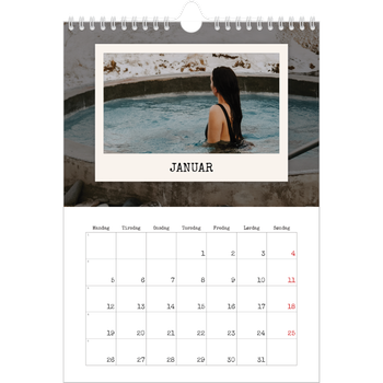 Fotokalender A4 — Portrettredigeringen
